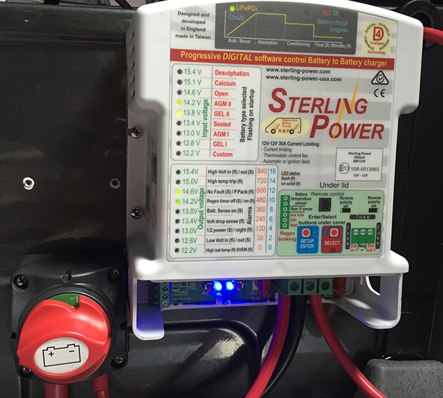 Sterling Battery-to-Battery charger using alternator power